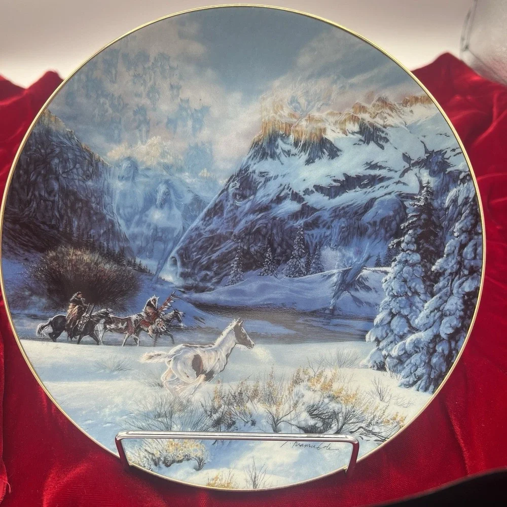 Plate Horses in the snow RunG20-129.1The Wind No. 458 E By Julie Kramer‎ BRADEX